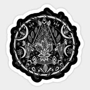 Autumn Star Mandala at Midnight Sticker